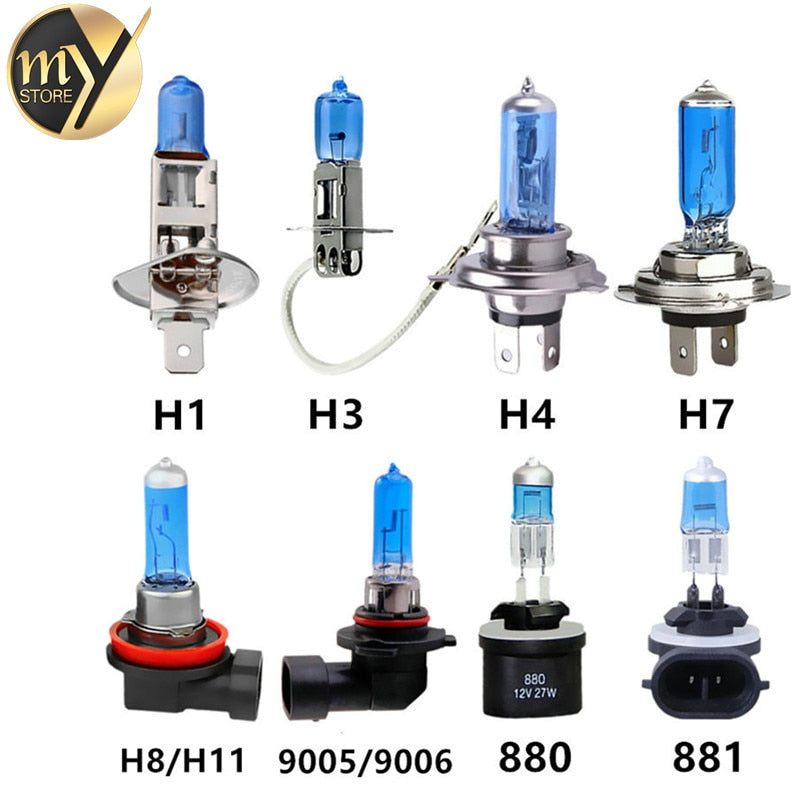 Car Light H1 H3 H4 H7 H8 H9 H11 9005 HB3 9006 HB4  Auto halogen lamp bulb Fog Lights 55W 100W 12V Super White Headlights Lamp