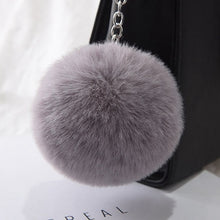 Load image into Gallery viewer, 20 Colors Fluffy Fur Pom Pom Keychains Soft Faux Rex Rabbit Fur Ball Car Keyring Pompom Key Chains Women Bag Pendant Jewelry Diy