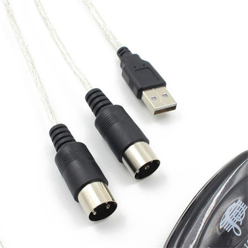 1.8m Music Editing Line MIDI To USB Cable Keyboard Music Cable MIDI Cable High Quality Musical Instrument Accessories