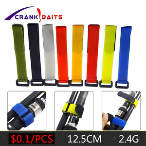 1pcs Reusable Fishing Rod Tie Holder Strap Suspenders Fastener Hook Loop Cable Cord Ties Belt Fishing Accessories YB329