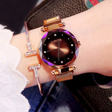 Load image into Gallery viewer, Luxury Rose Gold Women Watches Fashion Diamond Ladies Starry Sky Magnet Watch Waterproof Female Wristwatch For Gift Clock 2019