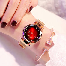 Load image into Gallery viewer, Luxury Rose Gold Women Watches Fashion Diamond Ladies Starry Sky Magnet Watch Waterproof Female Wristwatch For Gift Clock 2019