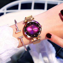 Load image into Gallery viewer, Luxury Rose Gold Women Watches Fashion Diamond Ladies Starry Sky Magnet Watch Waterproof Female Wristwatch For Gift Clock 2019