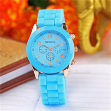 Load image into Gallery viewer, 2019 Hot Sales Geneva Brand Silicone Women Watch Ladies Fashion Dress Quartz Wristwatch Female Watch montre relogio feminino