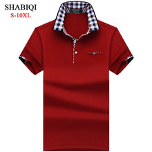 Load image into Gallery viewer, SHABIQI Classic Brand Men shirt Men Polo Shirt Men Short Sleeve Polos Shirt Casual Polo Shirt Plus Size 6XL 7XL 8XL 9XL 10XL