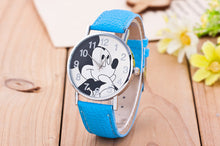 Load image into Gallery viewer, New Women Watch Mickey Mouse Pattern Fashion Quartz Watches Casual Cartoon Leather Clock Girls Kids Wristwatch Relogio Feminino