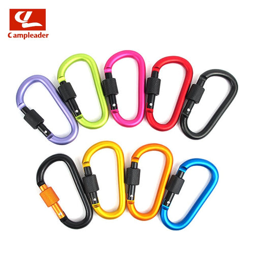 8cm Aluminum Alloy Carabiner D-Ring Key Chain Clip Multi-color Camping Keyring Snap Hook Outdoor Travel Kit Quickdraws CL128