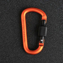 Load image into Gallery viewer, 8cm Aluminum Alloy Carabiner D-Ring Key Chain Clip Multi-color Camping Keyring Snap Hook Outdoor Travel Kit Quickdraws CL128