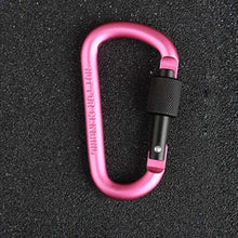 Load image into Gallery viewer, 8cm Aluminum Alloy Carabiner D-Ring Key Chain Clip Multi-color Camping Keyring Snap Hook Outdoor Travel Kit Quickdraws CL128