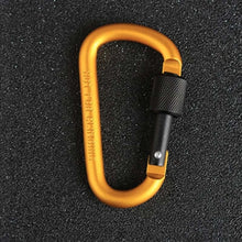 Load image into Gallery viewer, 8cm Aluminum Alloy Carabiner D-Ring Key Chain Clip Multi-color Camping Keyring Snap Hook Outdoor Travel Kit Quickdraws CL128