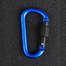 Load image into Gallery viewer, 8cm Aluminum Alloy Carabiner D-Ring Key Chain Clip Multi-color Camping Keyring Snap Hook Outdoor Travel Kit Quickdraws CL128