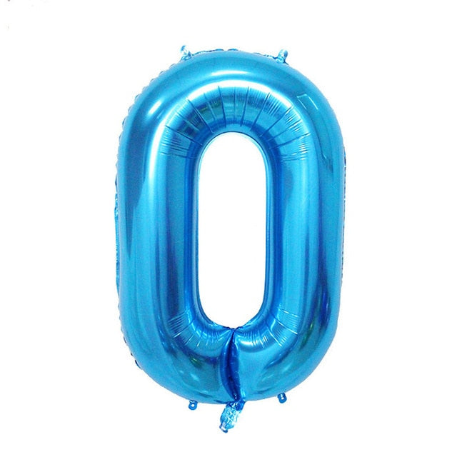 32 inch Pink Blue 40 inch Red Foil Balloon Large Helium Number 0-9 Globo Birthday Party for Kids Party Cartoon Hat Decor