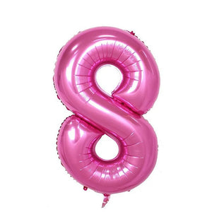 32 inch Pink Blue 40 inch Red Foil Balloon Large Helium Number 0-9 Globo Birthday Party for Kids Party Cartoon Hat Decor