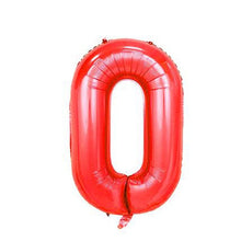 Load image into Gallery viewer, 32 inch Pink Blue 40 inch Red Foil Balloon Large Helium Number 0-9 Globo Birthday Party for Kids Party Cartoon Hat Decor