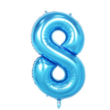 Load image into Gallery viewer, 32 inch Pink Blue 40 inch Red Foil Balloon Large Helium Number 0-9 Globo Birthday Party for Kids Party Cartoon Hat Decor