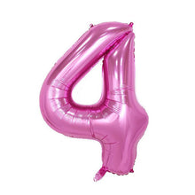 Load image into Gallery viewer, 32 inch Pink Blue 40 inch Red Foil Balloon Large Helium Number 0-9 Globo Birthday Party for Kids Party Cartoon Hat Decor
