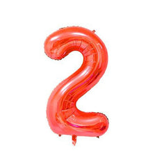 Load image into Gallery viewer, 32 inch Pink Blue 40 inch Red Foil Balloon Large Helium Number 0-9 Globo Birthday Party for Kids Party Cartoon Hat Decor