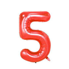 Load image into Gallery viewer, 32 inch Pink Blue 40 inch Red Foil Balloon Large Helium Number 0-9 Globo Birthday Party for Kids Party Cartoon Hat Decor