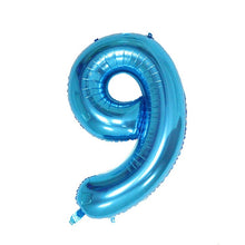 Load image into Gallery viewer, 32 inch Pink Blue 40 inch Red Foil Balloon Large Helium Number 0-9 Globo Birthday Party for Kids Party Cartoon Hat Decor