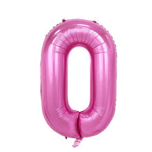 Load image into Gallery viewer, 32 inch Pink Blue 40 inch Red Foil Balloon Large Helium Number 0-9 Globo Birthday Party for Kids Party Cartoon Hat Decor