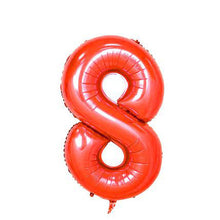 Load image into Gallery viewer, 32 inch Pink Blue 40 inch Red Foil Balloon Large Helium Number 0-9 Globo Birthday Party for Kids Party Cartoon Hat Decor