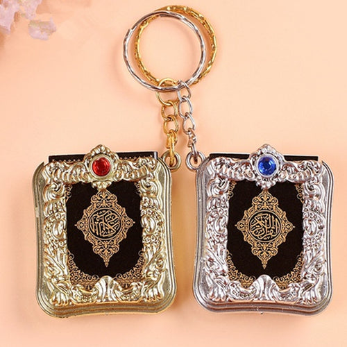 2019 Fashion Jewelry Mini Arabic Quran Quran Islamic Islamic Allah Real Paper Can Read Pendant Keyring Fashion Religious Jewelry