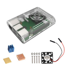 Load image into Gallery viewer, For Raspberry Pi 3 case Official ABS enclosure Raspberry pi 2 box shell from the Raspberry Pi Foundation+Cooling Fan