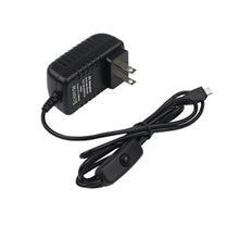 Load image into Gallery viewer, 5V 3A Power Supply Charger AC Adapter Micro USB Cable with Power On/Off Switch For Raspberry Pi 3 banana  pi pro Model B B+ Plus
