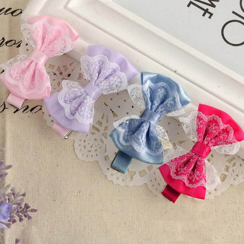 Adorable Baby Headwear Cute Lace Bowknot Hair Clips Baby Girl Hairpin Child Hair Accessories Problema della carta *5