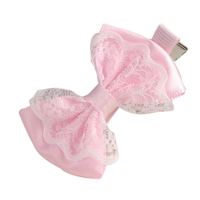 Adorable Baby Headwear Cute Lace Bowknot Hair Clips Baby Girl Hairpin Child Hair Accessories Problema della carta *5