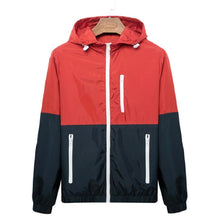 Load image into Gallery viewer, Windbreaker Men Casual Spring Autumn Lightweight Jacket 2019 New Arrival Hooded Contrast Color Zipper up Jackets Outwear Cheap