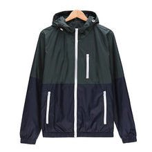 Load image into Gallery viewer, Windbreaker Men Casual Spring Autumn Lightweight Jacket 2019 New Arrival Hooded Contrast Color Zipper up Jackets Outwear Cheap