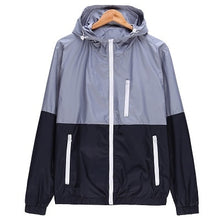 Load image into Gallery viewer, Windbreaker Men Casual Spring Autumn Lightweight Jacket 2019 New Arrival Hooded Contrast Color Zipper up Jackets Outwear Cheap