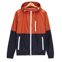 Load image into Gallery viewer, Windbreaker Men Casual Spring Autumn Lightweight Jacket 2019 New Arrival Hooded Contrast Color Zipper up Jackets Outwear Cheap