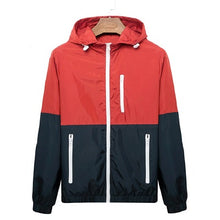 Load image into Gallery viewer, Windbreaker Men Casual Spring Autumn Lightweight Jacket 2019 New Arrival Hooded Contrast Color Zipper up Jackets Outwear Cheap