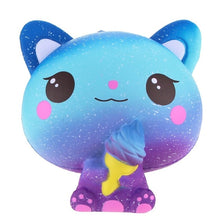 Load image into Gallery viewer, ice cream cat squishy animal kawaii unicorn donut squishy toy smooshy mushy poopsie squish for stress relief wholsale