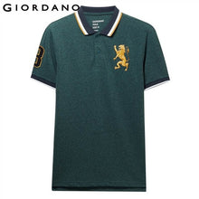 Load image into Gallery viewer, Giordano Men Polo Shirt Men Embroidered 3D Lion Multi Color Polo Men Embroidery Contrast Color Polo Fashion Camisa Polo