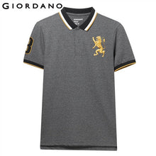 Load image into Gallery viewer, Giordano Men Polo Shirt Men Embroidered 3D Lion Multi Color Polo Men Embroidery Contrast Color Polo Fashion Camisa Polo