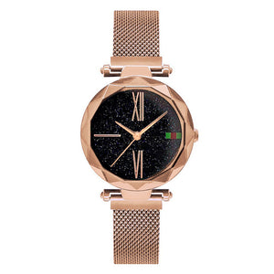 Luxury Rose Gold Women Watch Magnet Starry sky Wrist Watch For Ladies Female Wristwatch Waterproof reloj mujer relogio feminino