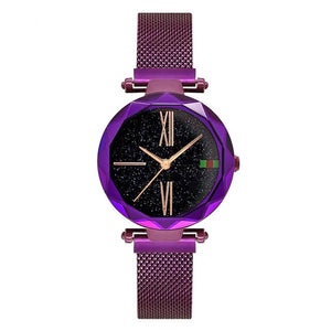 Luxury Rose Gold Women Watch Magnet Starry sky Wrist Watch For Ladies Female Wristwatch Waterproof reloj mujer relogio feminino