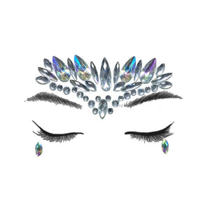 Temporary Crystal Face Eye Tattoo Stickers 3D Glitter Face Gems Jewels Sticker Eyebrow Music Festival Body Art Diamond Tattoo