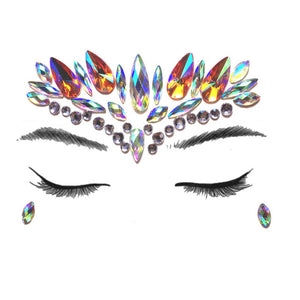 Temporary Crystal Face Eye Tattoo Stickers 3D Glitter Face Gems Jewels Sticker Eyebrow Music Festival Body Art Diamond Tattoo