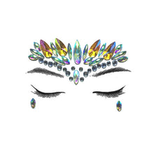 Load image into Gallery viewer, Temporary Crystal Face Eye Tattoo Stickers 3D Glitter Face Gems Jewels Sticker Eyebrow Music Festival Body Art Diamond Tattoo