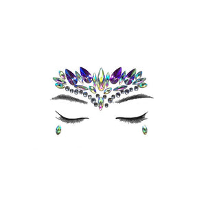 Temporary Crystal Face Eye Tattoo Stickers 3D Glitter Face Gems Jewels Sticker Eyebrow Music Festival Body Art Diamond Tattoo