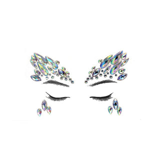 Temporary Crystal Face Eye Tattoo Stickers 3D Glitter Face Gems Jewels Sticker Eyebrow Music Festival Body Art Diamond Tattoo