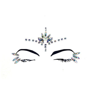 Temporary Crystal Face Eye Tattoo Stickers 3D Glitter Face Gems Jewels Sticker Eyebrow Music Festival Body Art Diamond Tattoo