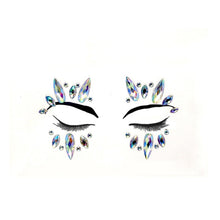 Load image into Gallery viewer, Temporary Crystal Face Eye Tattoo Stickers 3D Glitter Face Gems Jewels Sticker Eyebrow Music Festival Body Art Diamond Tattoo