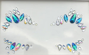 Temporary Crystal Face Eye Tattoo Stickers 3D Glitter Face Gems Jewels Sticker Eyebrow Music Festival Body Art Diamond Tattoo