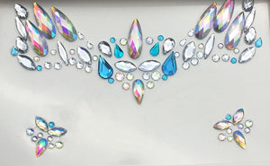 Temporary Crystal Face Eye Tattoo Stickers 3D Glitter Face Gems Jewels Sticker Eyebrow Music Festival Body Art Diamond Tattoo