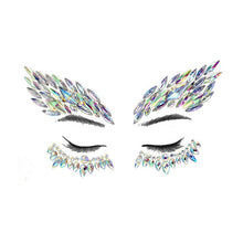 Load image into Gallery viewer, Temporary Crystal Face Eye Tattoo Stickers 3D Glitter Face Gems Jewels Sticker Eyebrow Music Festival Body Art Diamond Tattoo